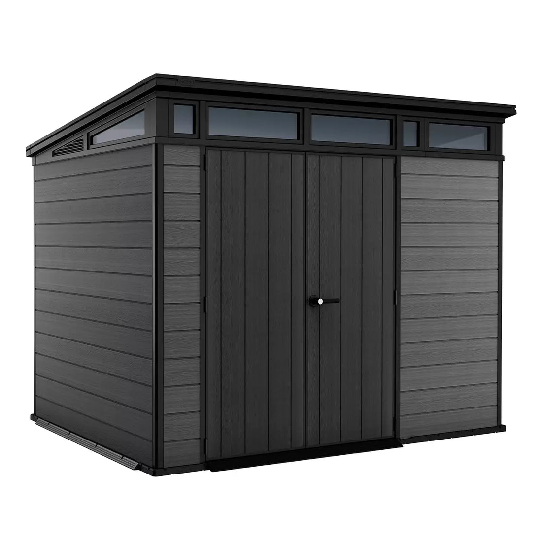 Keter Cortina 9 x 7 ft Resin Storage Shed – Outdoor Plastic Garden Shed, Gray