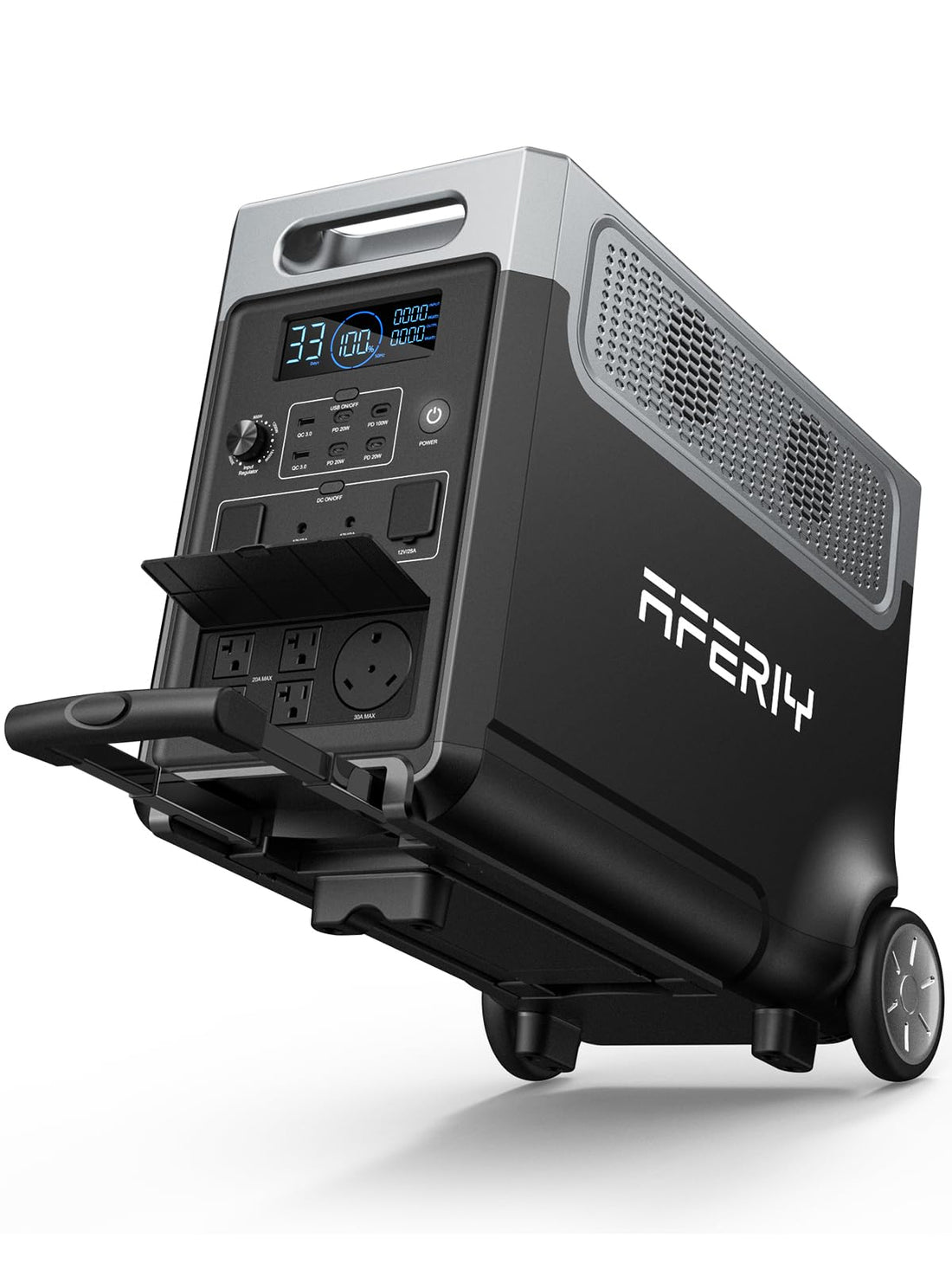 AFERIY 3840Wh Portable Power Station – Expandable to 11520Wh LiFePO4 Solar Generator for Home Backup