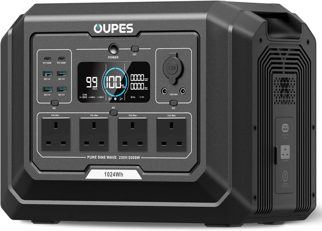 2048Wh Portable Power Station 2000W LiFePO4 – Solar Generator with UPS & Fast Charging for Home Backup