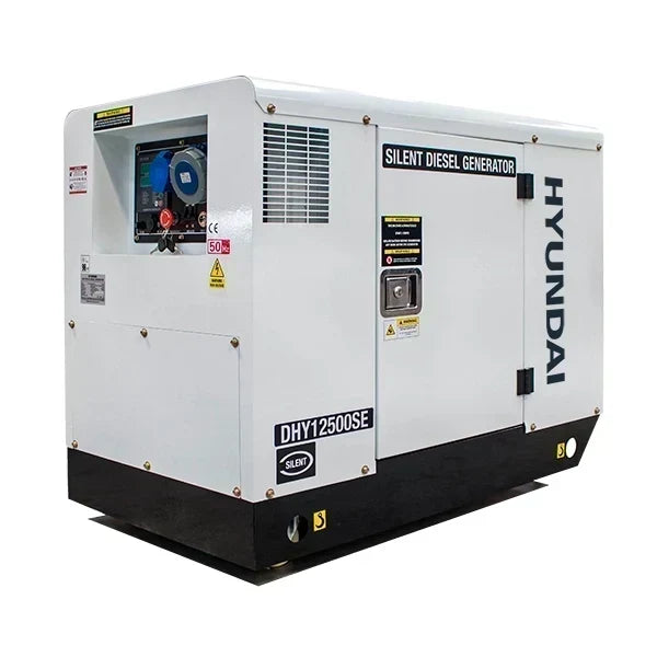 Hyundai DHY12500SE 10kW Diesel Standby Generator – Silent Home Backup Generator with 60L Tank