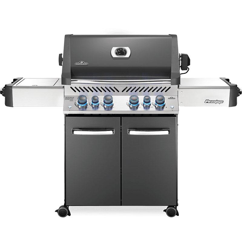Napoleon Prestige 500 RSIB Natural Gas Grill with Infrared Rear & Side Burners – Gray