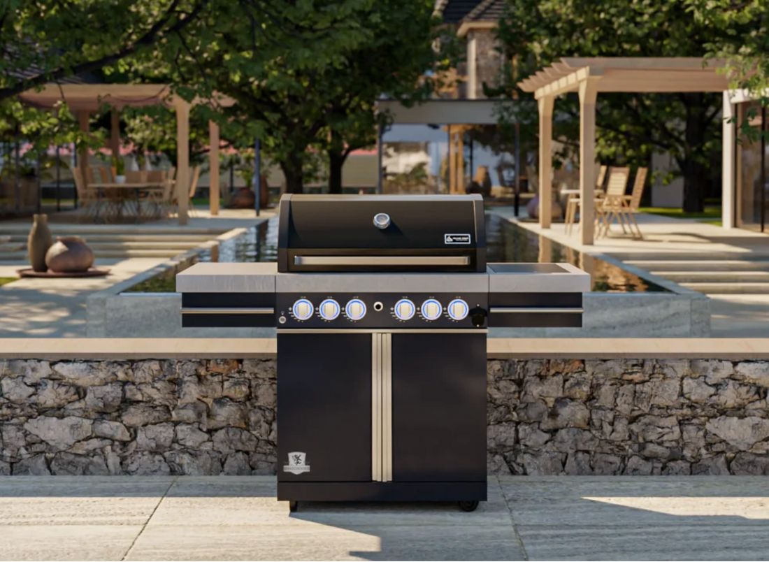 Mont Alpi Supreme 470 Carted Gas Grill – Stainless Steel 4-Burner BBQ Grill with Side Burner (S-470)
