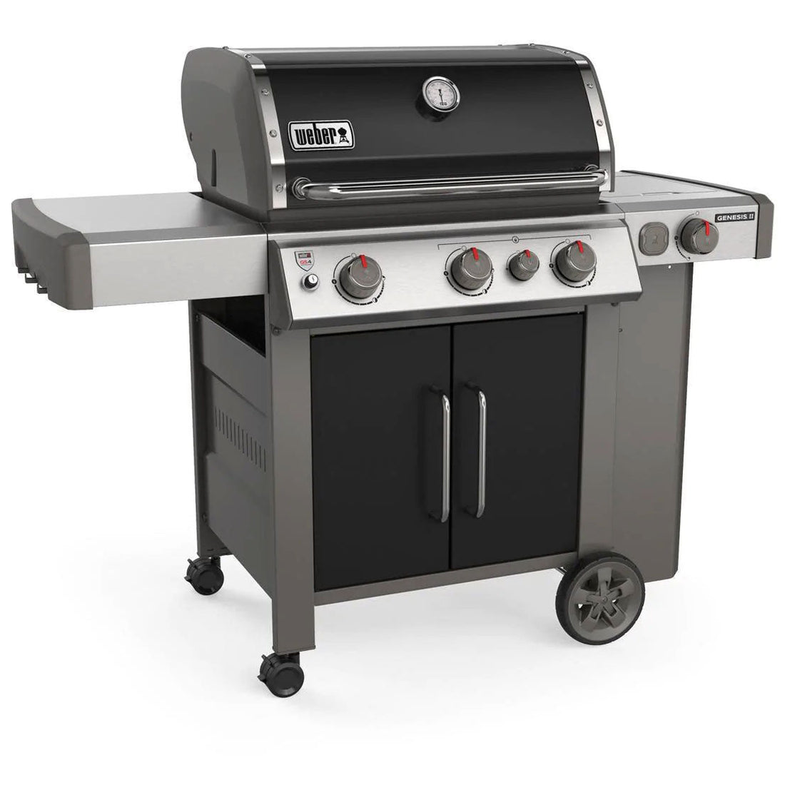 Weber Genesis E-335 3-Burner Propane Gas Grill with Sear Zone & Side Burner – Black