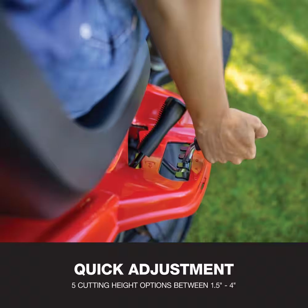 30 in Gas Riding Lawn Mower 10.5 HP – Rear Engine Rider with 6-Speed Transmission