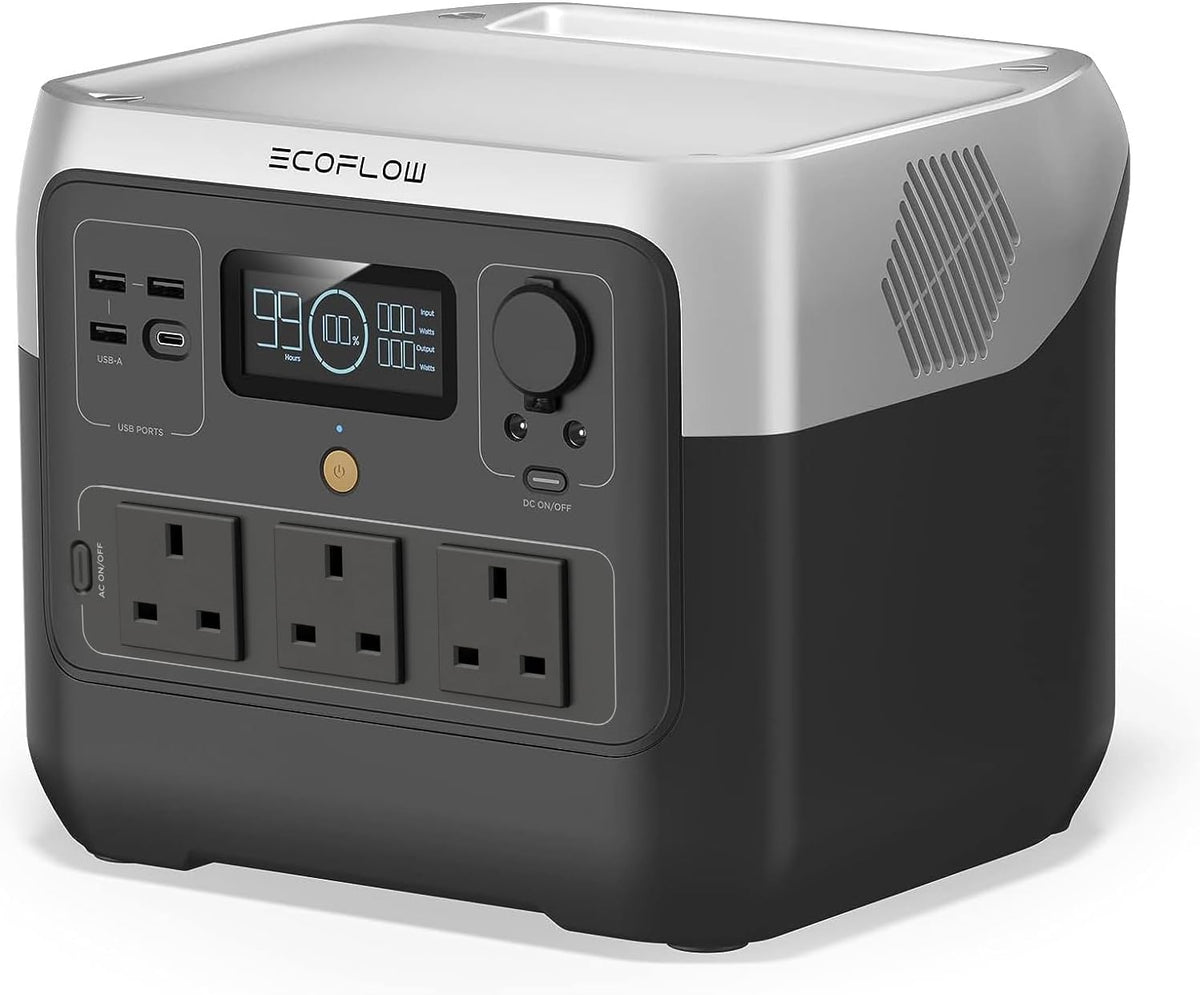768Wh Portable Power Station 1600W Peak – LiFePO4 Solar Generator with 11 Outputs for Camping & RV