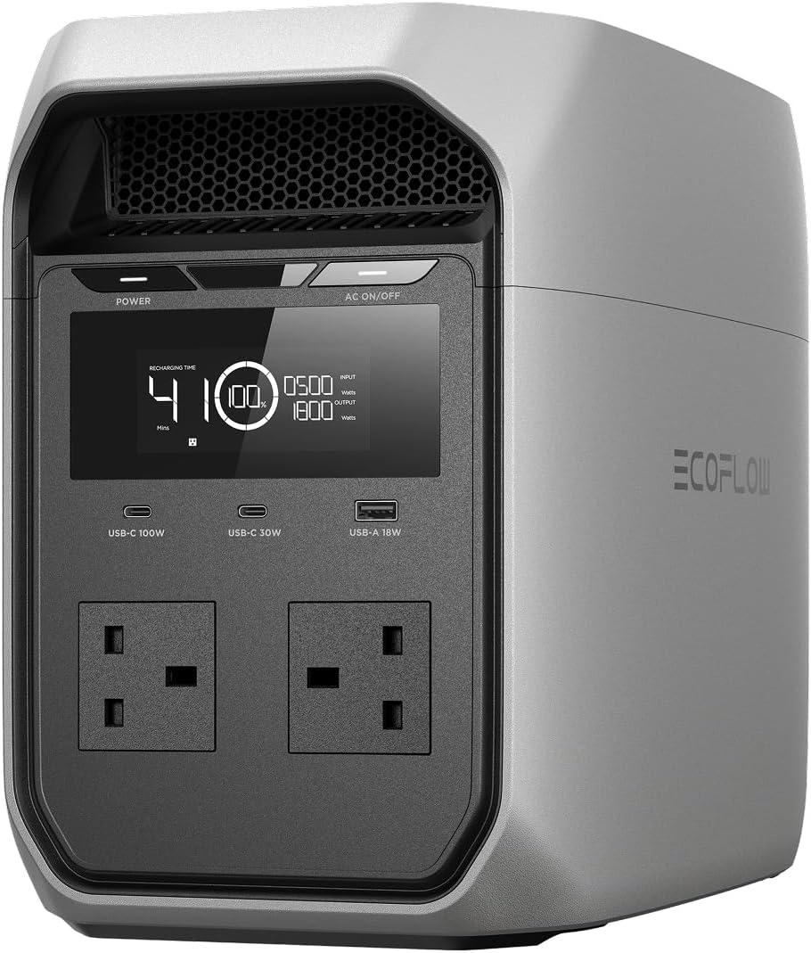 1070Wh Portable Power Station 1800W LiFePO4 – Solar Generator with UPS & 1 Hr Fast Charging
