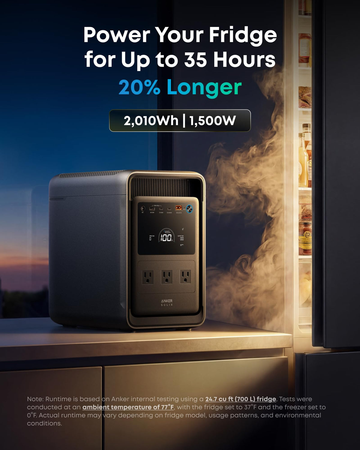 Anker SOLIX S2000 Portable Power Station 2010Wh 3000W Peak – LiFePO4 Home Backup Battery Generator
