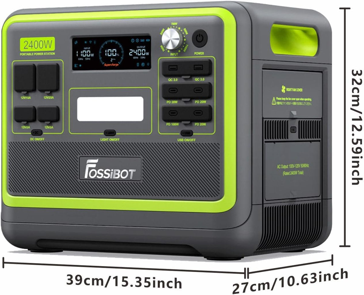 2048Wh Portable Power Station 2400W LiFePO4 – Fast Charging Solar Generator for Home Backup & Off-Grid