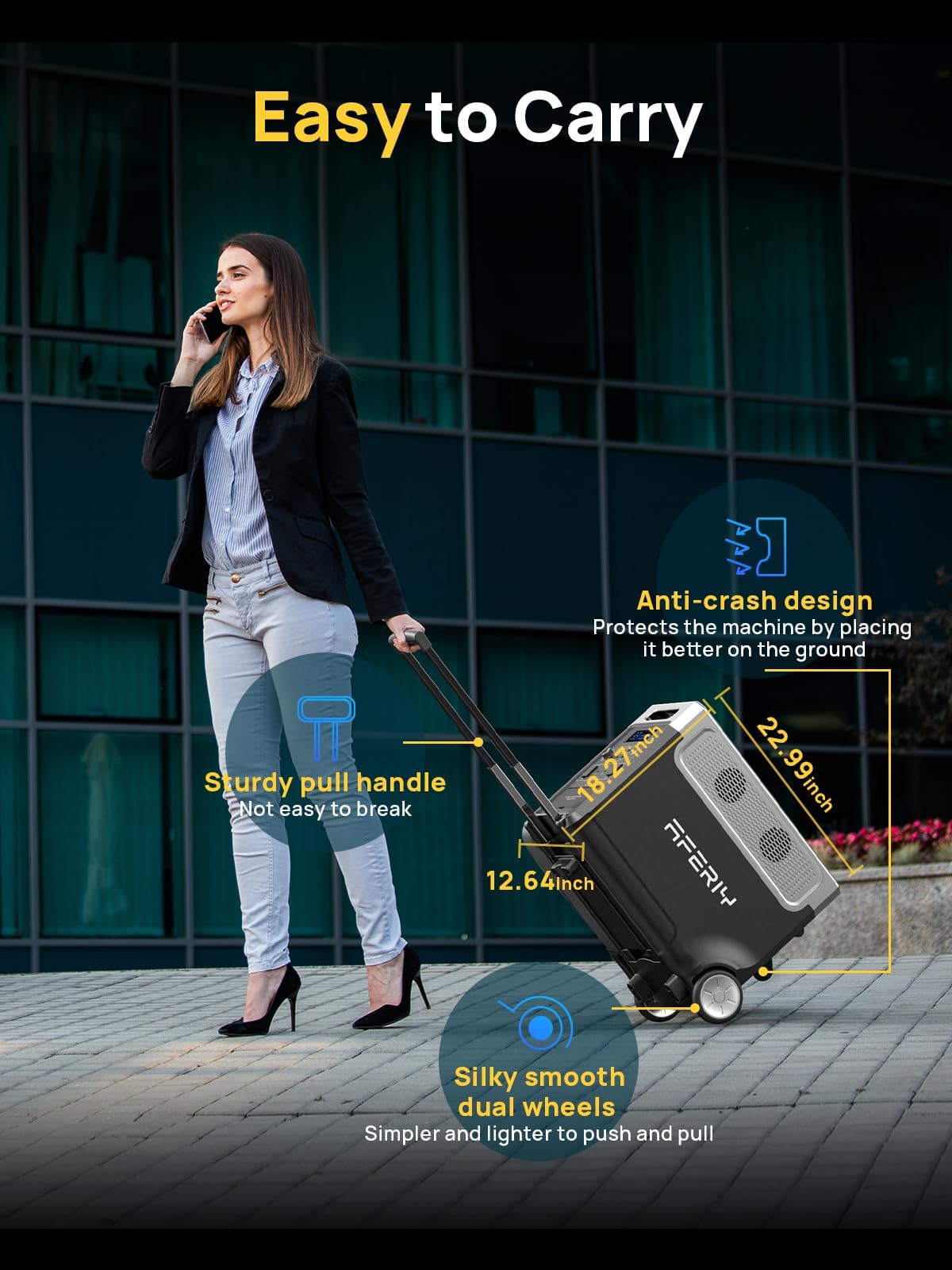 AFERIY 3840Wh Portable Power Station – Expandable to 11520Wh LiFePO4 Solar Generator for Home Backup