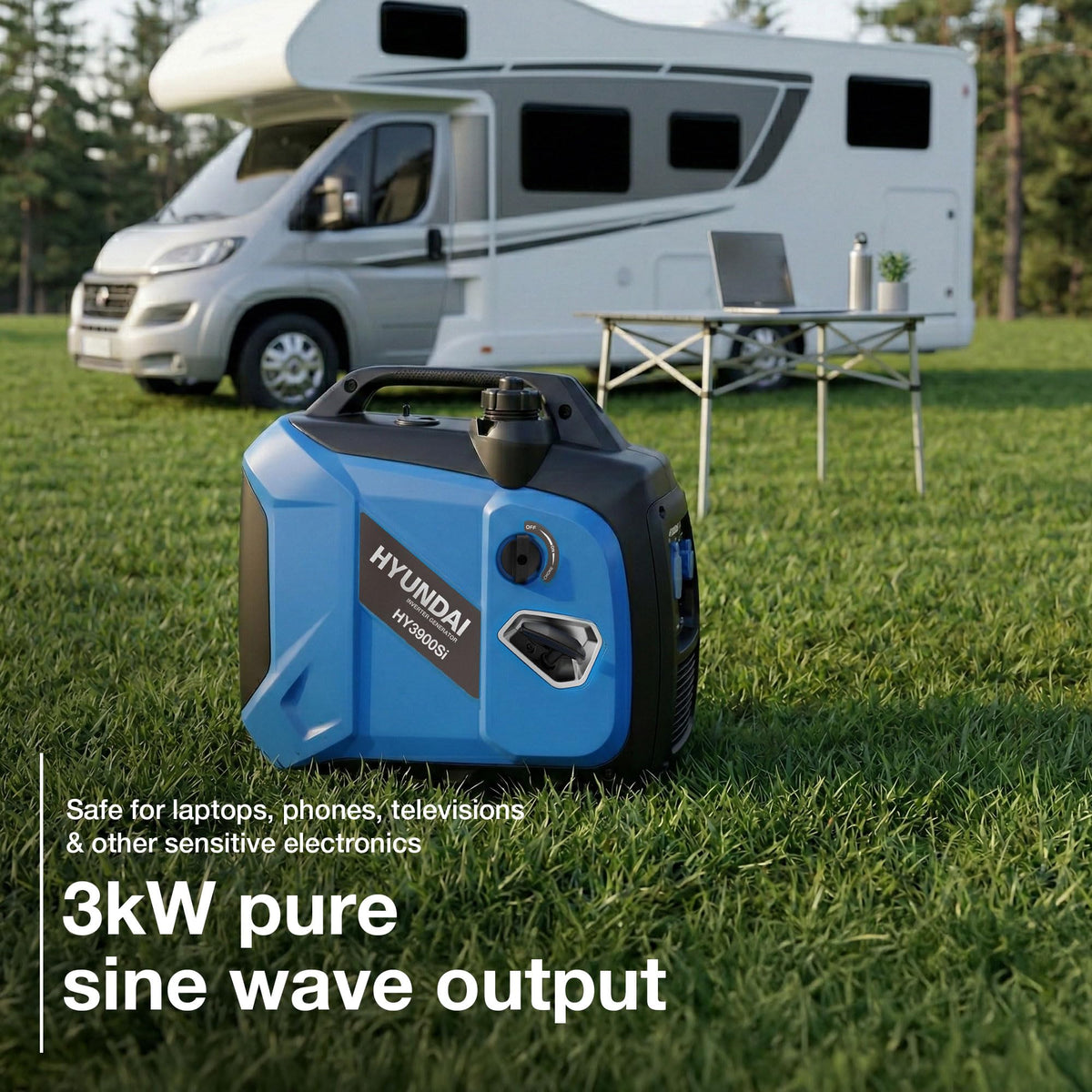 3300W Gas Inverter Generator – Quiet Portable Generator, 6 Hr Runtime