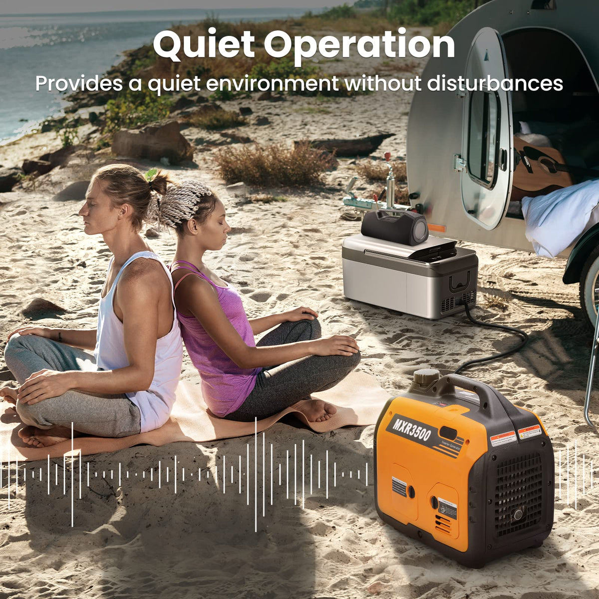 3300W Gas Inverter Generator – Portable Generator with Parallel Kit, 8 Hr Runtime