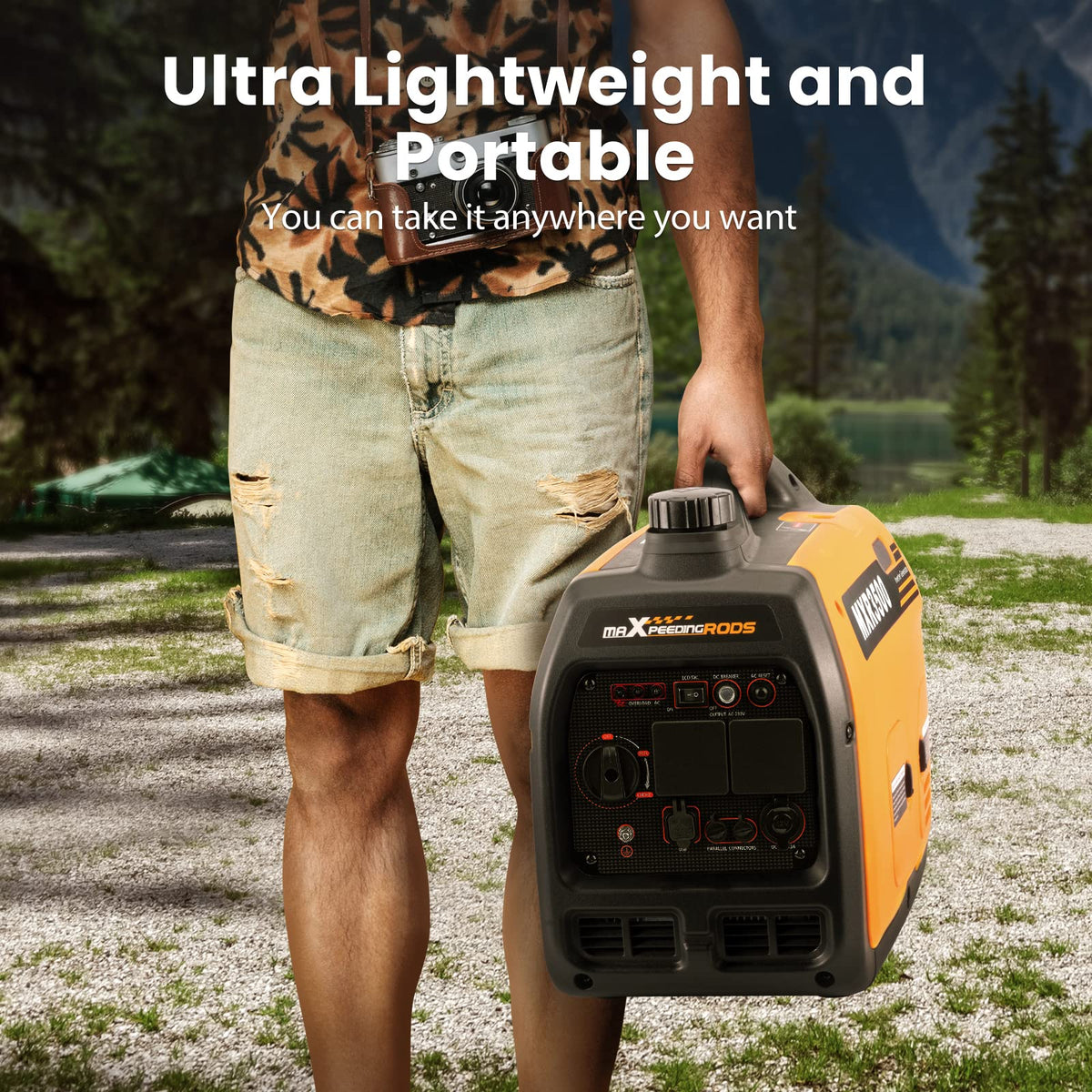 3300W Gas Inverter Generator – Portable Generator with Parallel Kit, 8 Hr Runtime