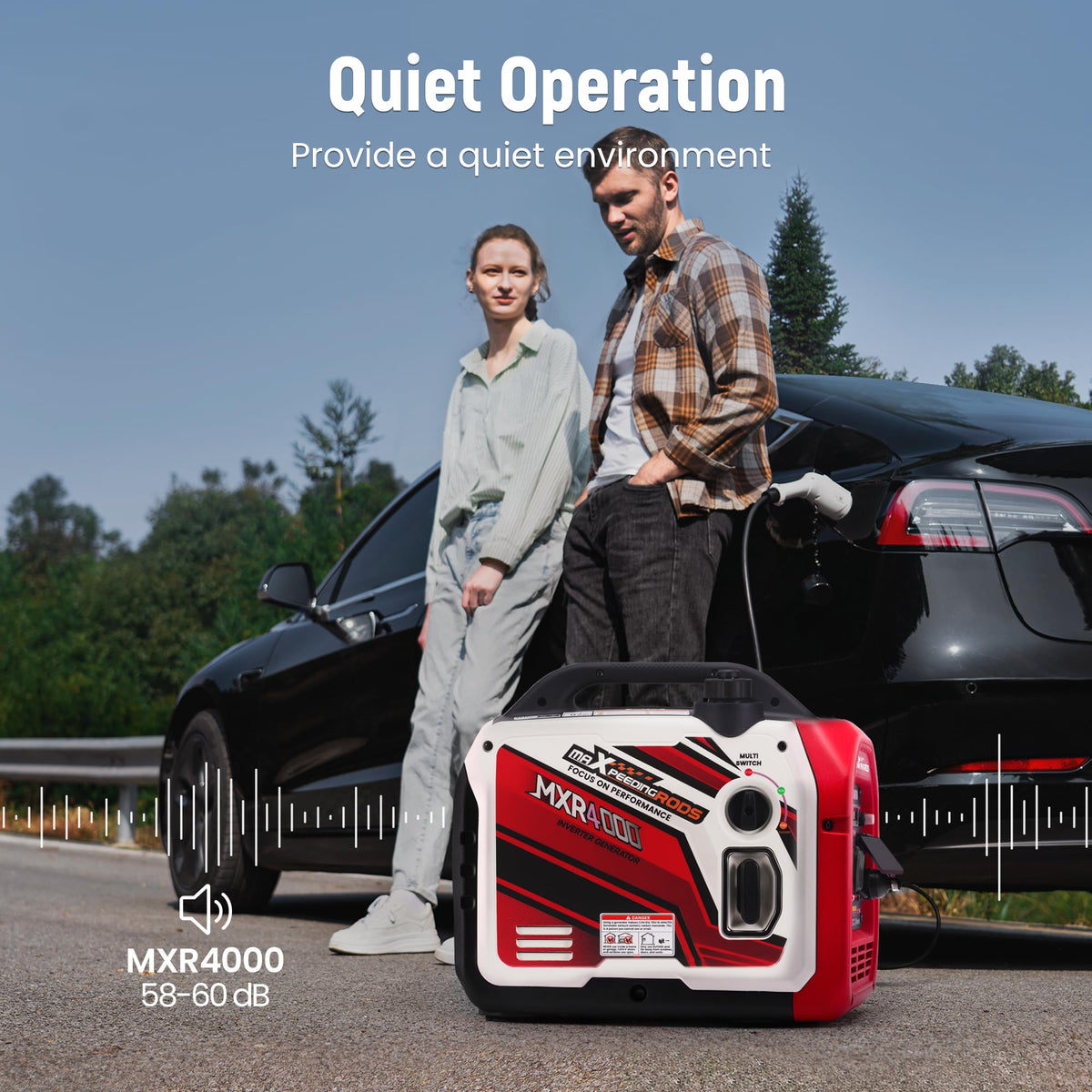 3500W Portable Gas Generator – Backup Power for Home, Camping & RV, 3 Outlets