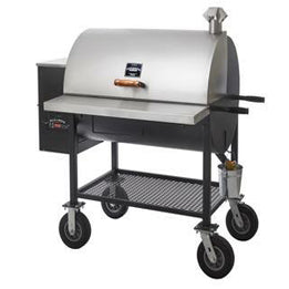 Pitts & Spitts Maverick 850 Wood Pellet Grill & Smoker with Wheel Upgrade – Stainless Steel