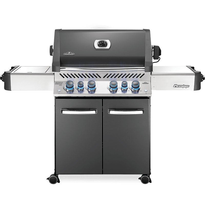 Napoleon Prestige 500 RSIB Propane Gas Grill with Infrared Rear & Side Burners – Gray