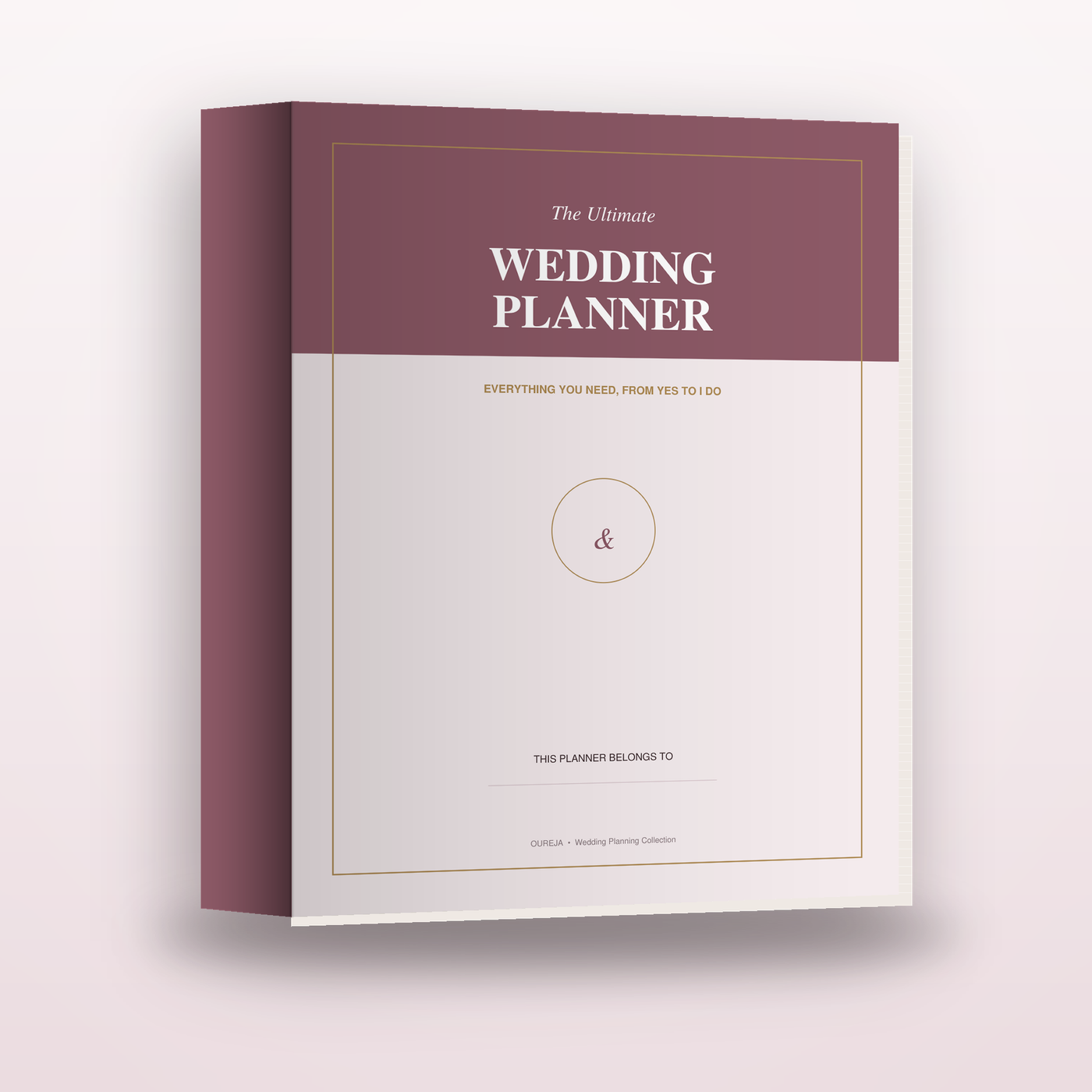 The Ultimate Wedding Planner printed binder, Classic and Elegant cover