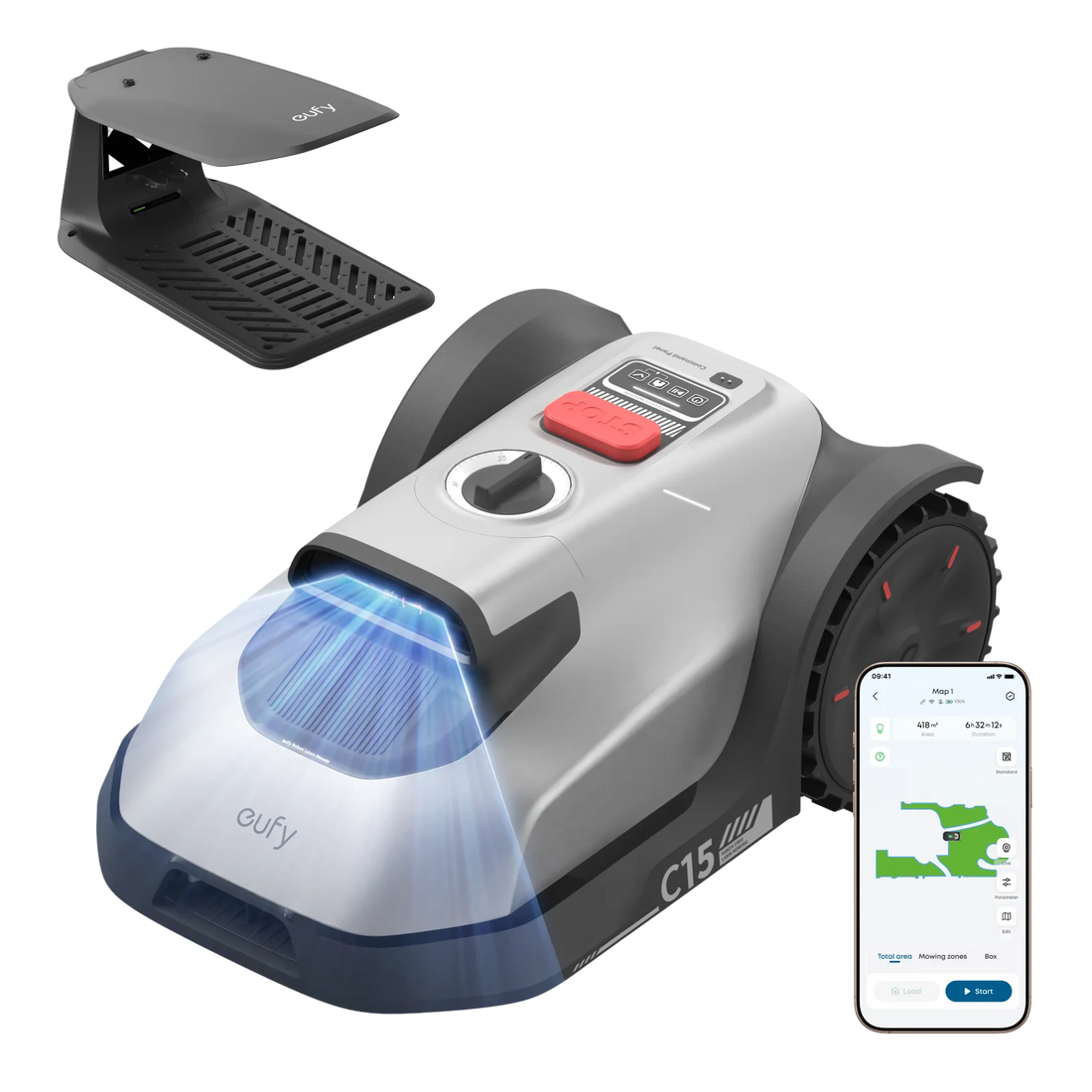 Wire-Free Robot Lawn Mower with AI Vision & 3D Obstacle Avoidance – Robotic Mower for Lawns up to 5,400 sq ft